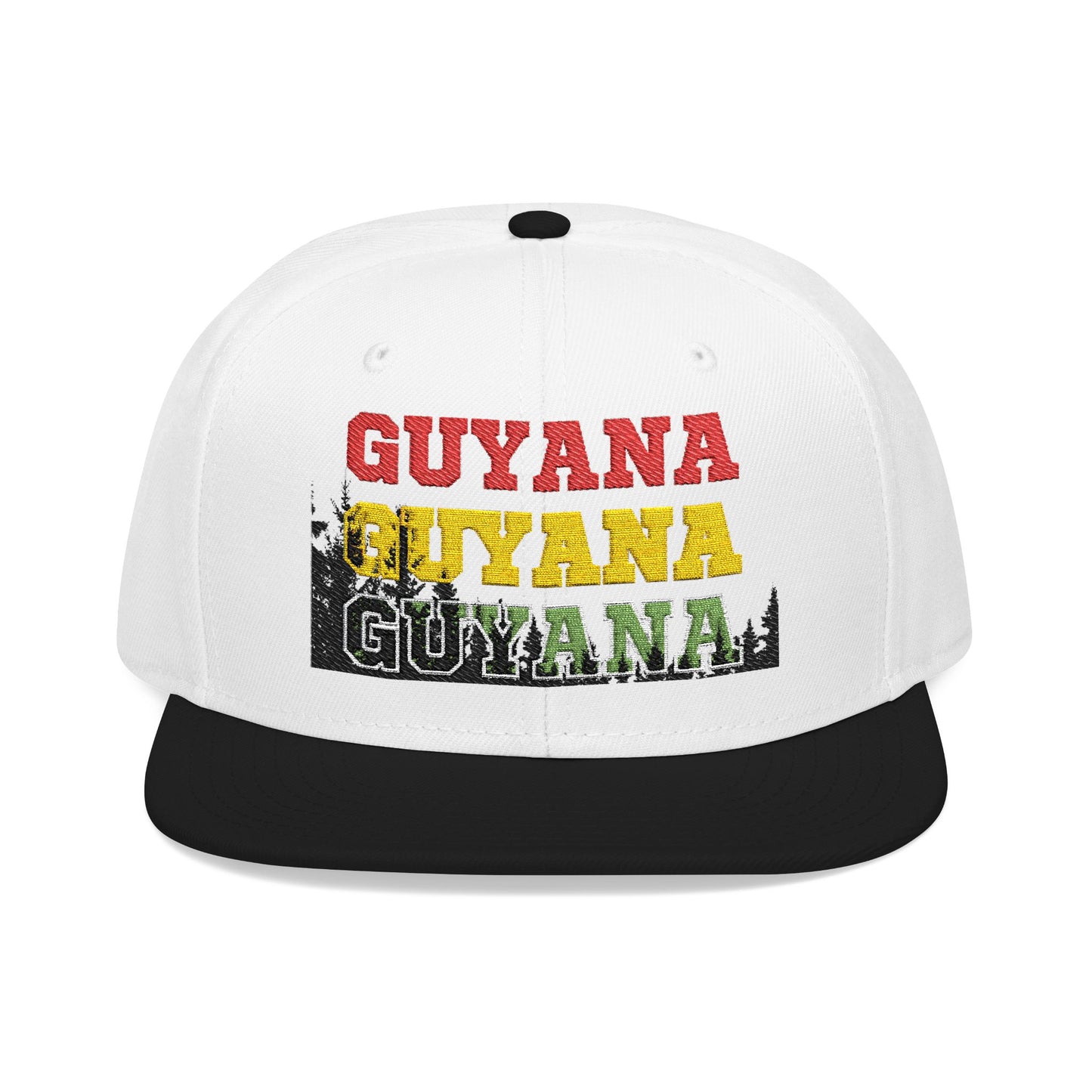 Guyana Retro Snapback Hat — Embroidered Guyanese Pride Cap