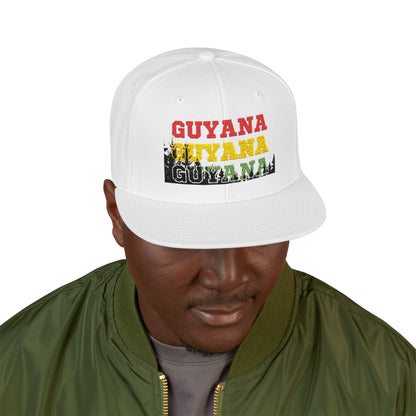 Guyana Retro Snapback Hat — Embroidered Guyanese Pride Cap
