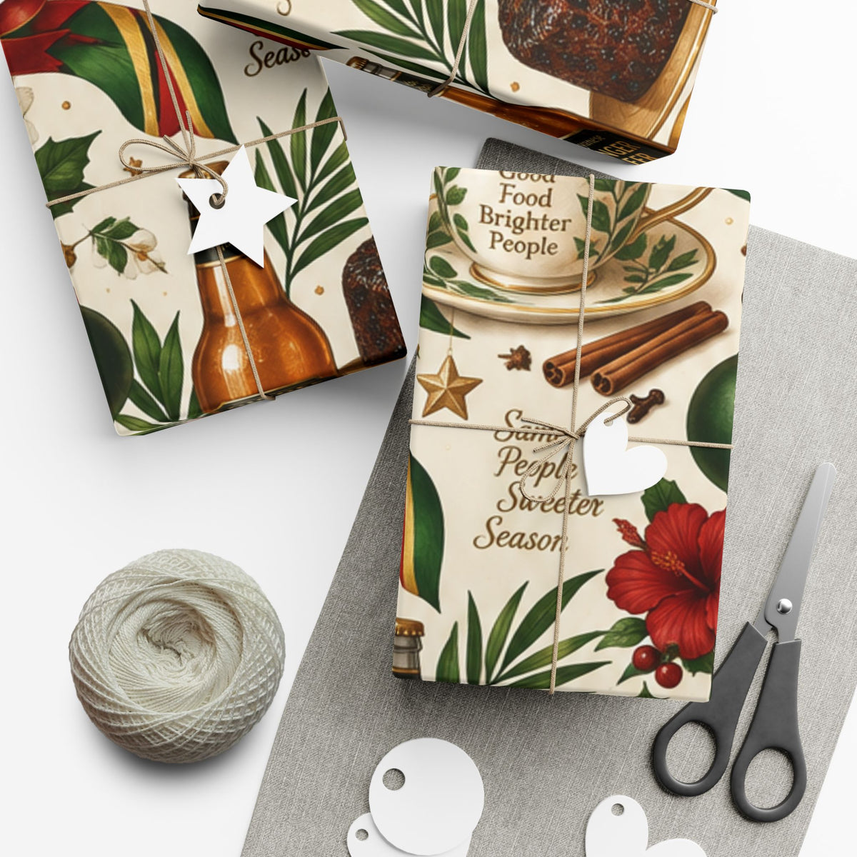 Guyanese Christmas baking and ginger beer wrapping paper – product image 7
