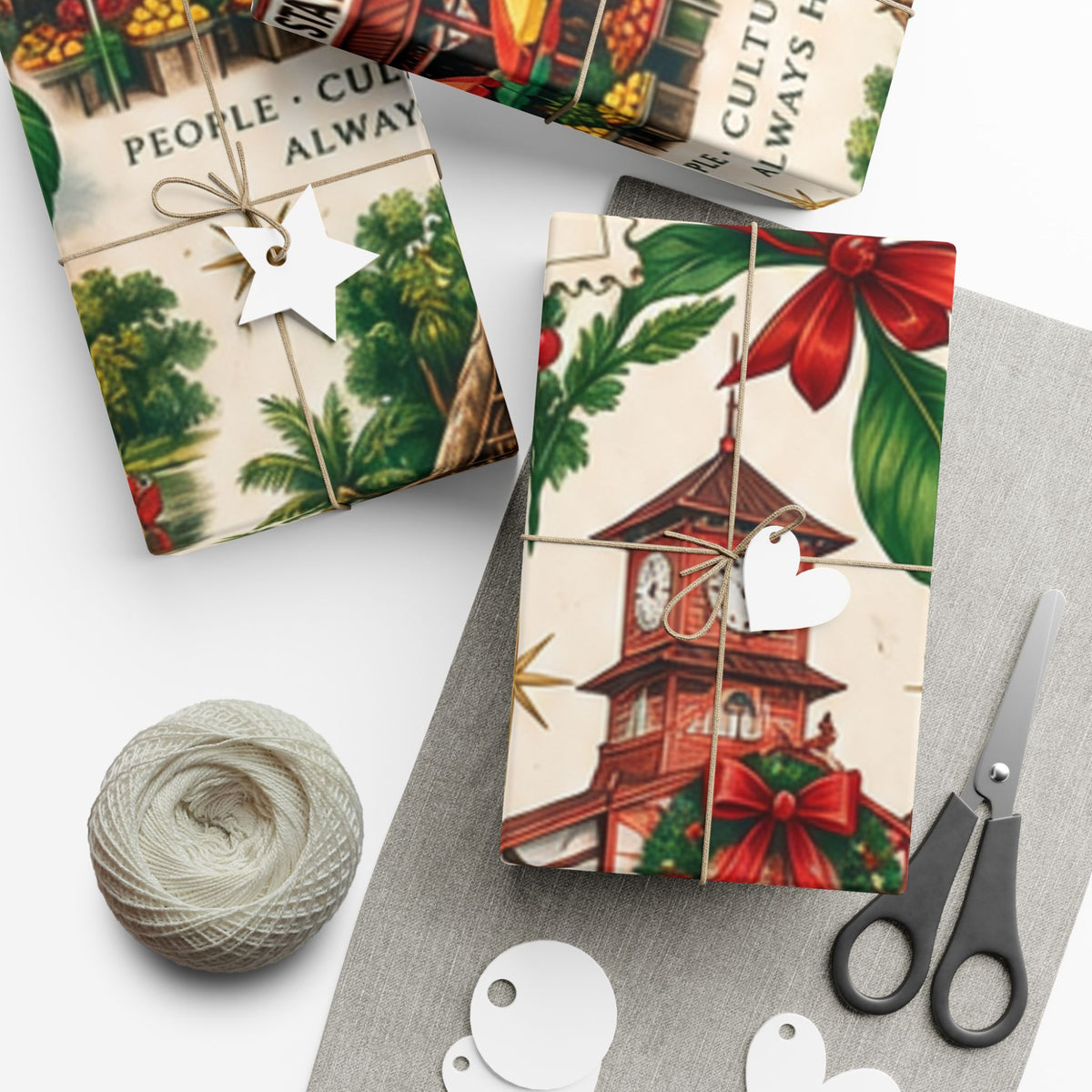 Guyanese Christmas Back Home tropical wrapping paper – product image 13