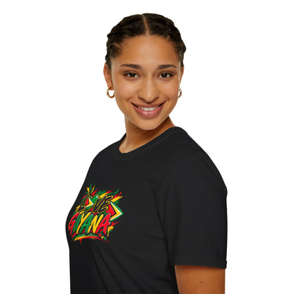 Love Guyana T-Shirt — Tropical Palm Graffiti Tee