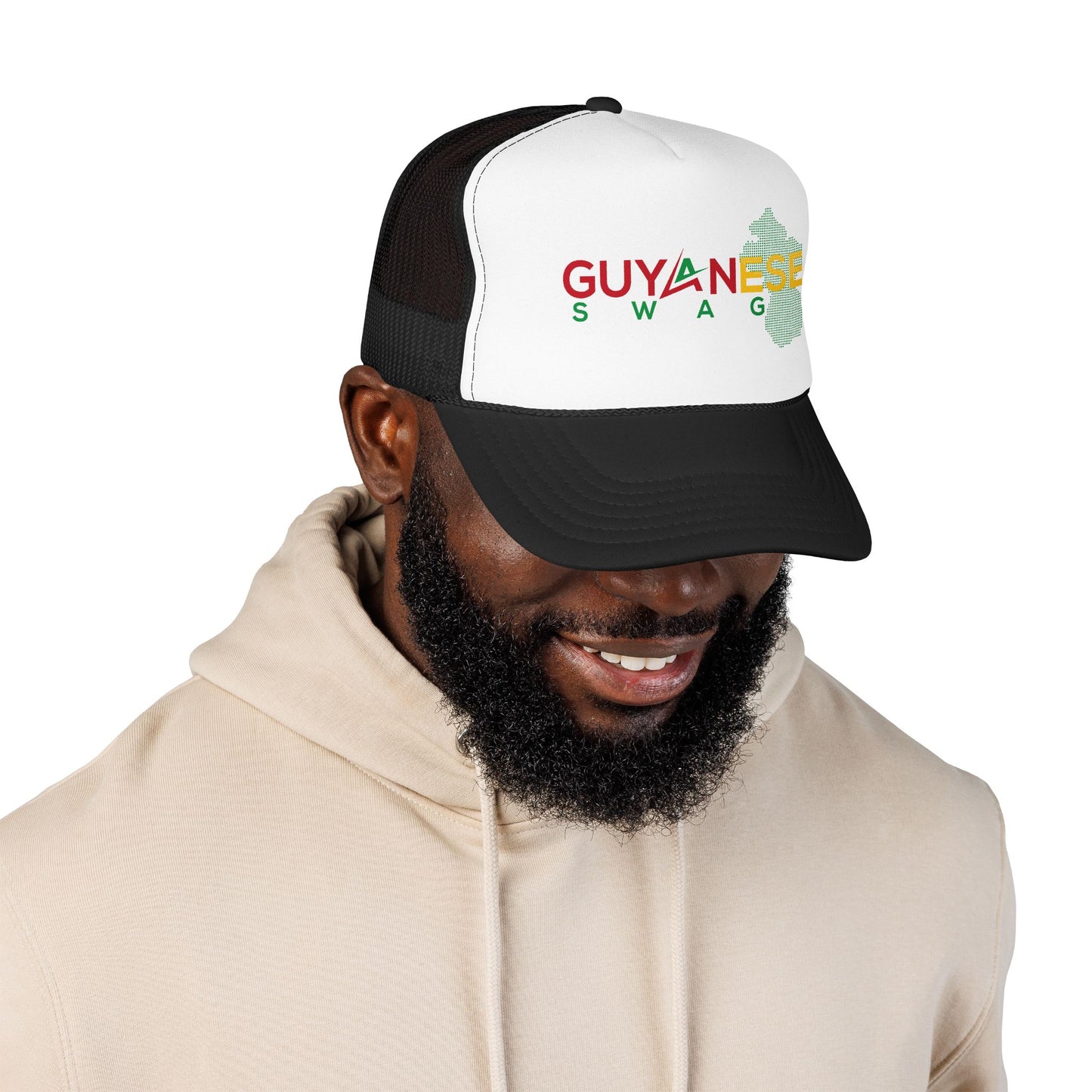 Guyanese Swag Trucker Hat — Guyana Map Panama-Inspired Foam Cap