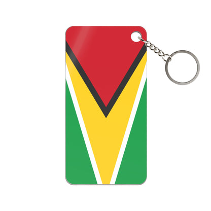 Guyana Flag Keychain Charm — Patriotic Rectangular Keyring
