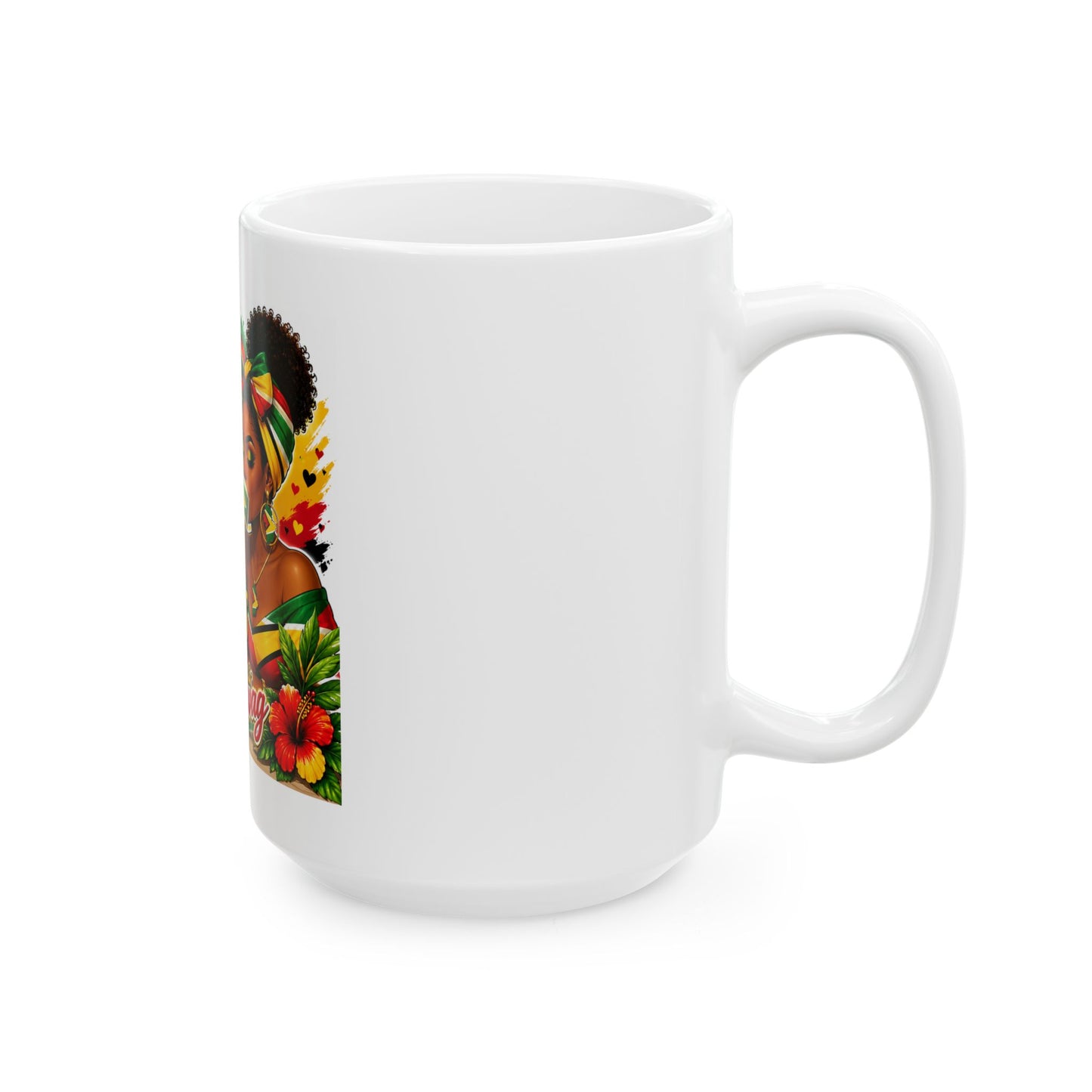 Guyana Swag Ceramic Mug — "Drinking Tea and Minding My Business" Coffee Cup (11oz/15oz)
