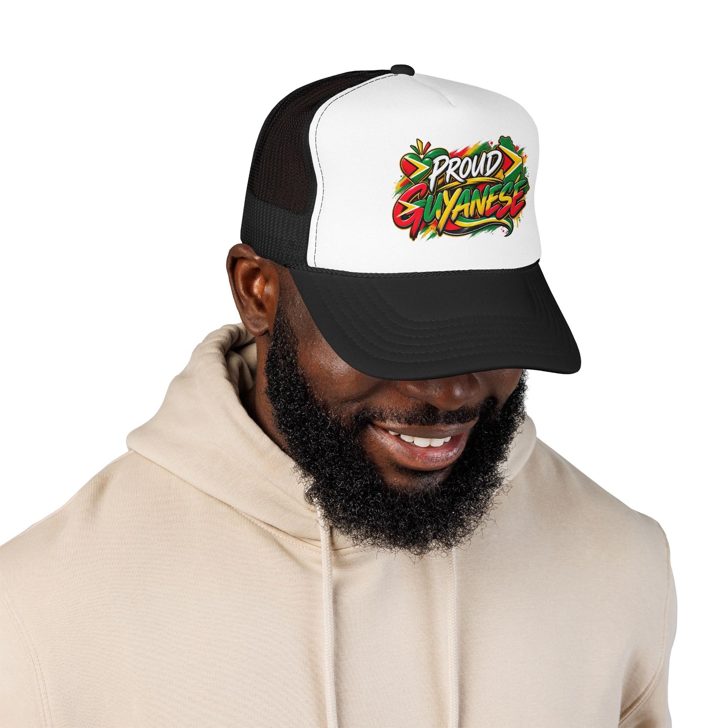 Proud Guyanese Trucker Hat — Rasta Colors Foam Cap