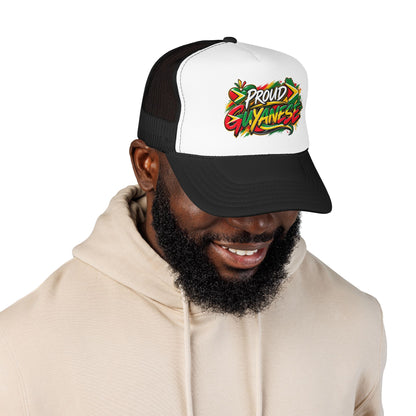 Proud Guyanese Trucker Hat — Rasta Colors Foam Cap