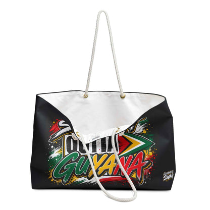Straight Outta Guyana Weekender Bag — Guyanese Flag Travel Tote