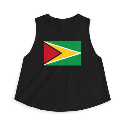 Guyana Flag Crop Top — Women's Patriotic Sleeveless Tank
