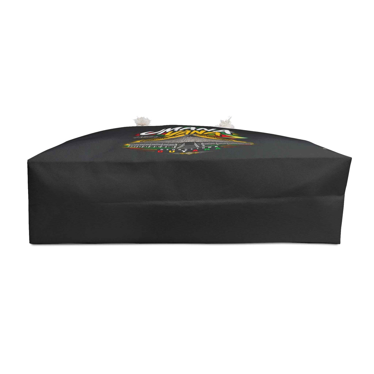 Umana Yana Guyana Weekender Bag – Black Tote with Indigenous Hut Graphic