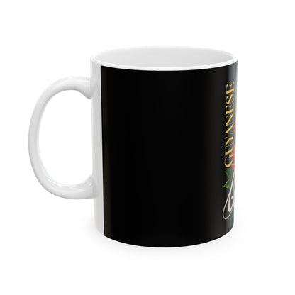 Guyanese Queen Ceramic Mug — Afrocentric Black Pride Coffee Cup (11oz/15oz)