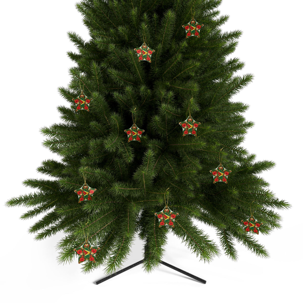 Guyana Ceramic Christmas Ornament – 5 Shapes & Multipacks