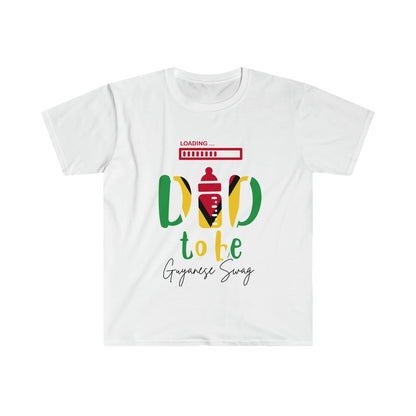 Father's Day Dad To Be Men Soft Style Shirt Sleeve T-Shirt by Guyanese Swag.