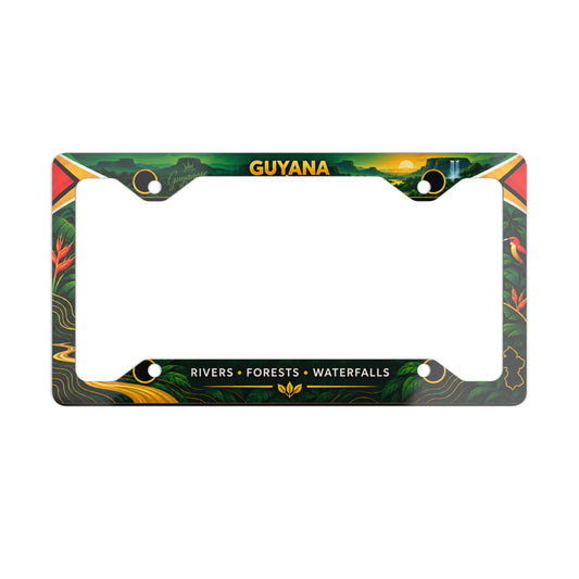 Guyana Rivers, Forests & Waterfalls License Plate Frame