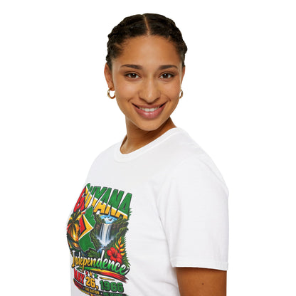 Guyana Independence T-Shirt — May 26, 1966 Retro Flag & Waterfall Tee
