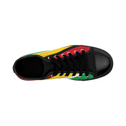 Guyana Flag Women's Low Top Canvas Sneakers