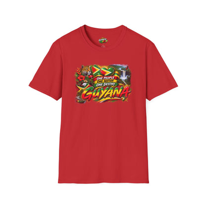 Guyana Pride T-Shirt — "One People One Nation One Destiny" Graphic Tee