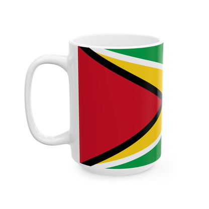 Guyana Flag Ceramic Mug — Patriotic 11oz & 15oz Coffee Cup