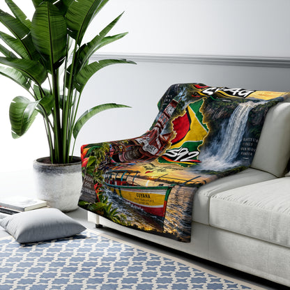 Guyanese 592 home decor Sherpa fleece blanket