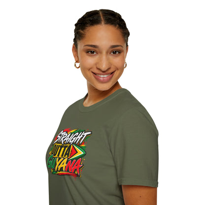 Straight Outta Guyana T-Shirt — Vibrant Guyanese Pride Tee