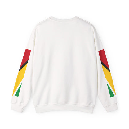 Guyana Crest Crewneck Sweatshirt — Guyanese Flag Sleeve Pullover