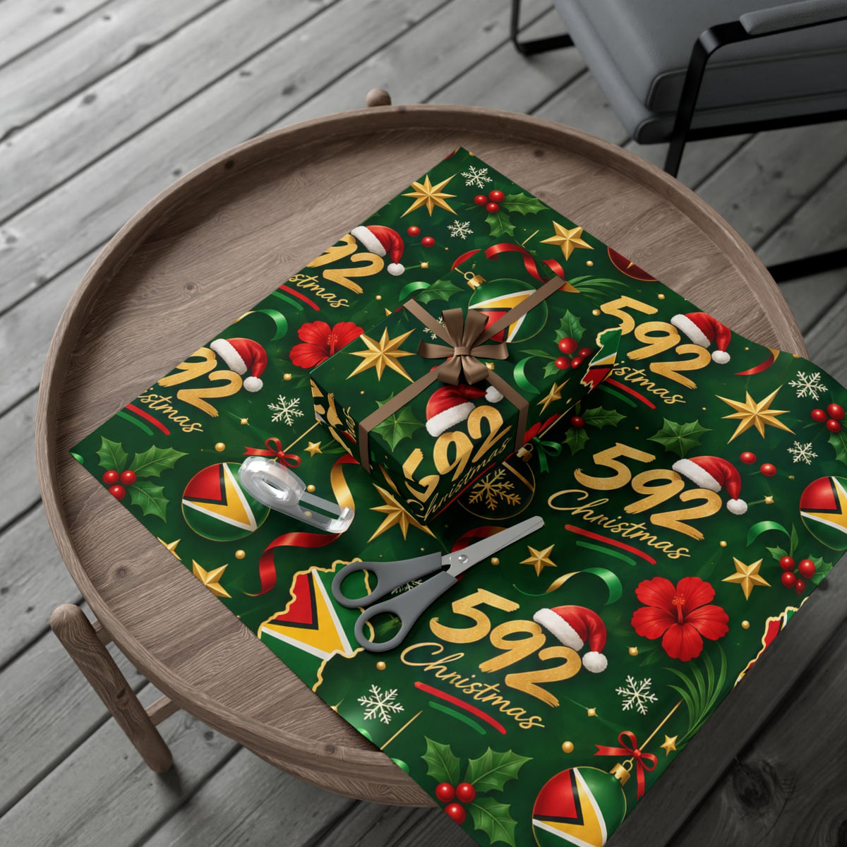 Guyana 592 Christmas wrapping paper festive holiday gift wrap – product image 17