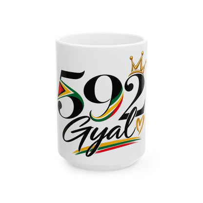 592 Gyal Ceramic Mug — Reggae Pride 11oz & 15oz Coffee Cup
