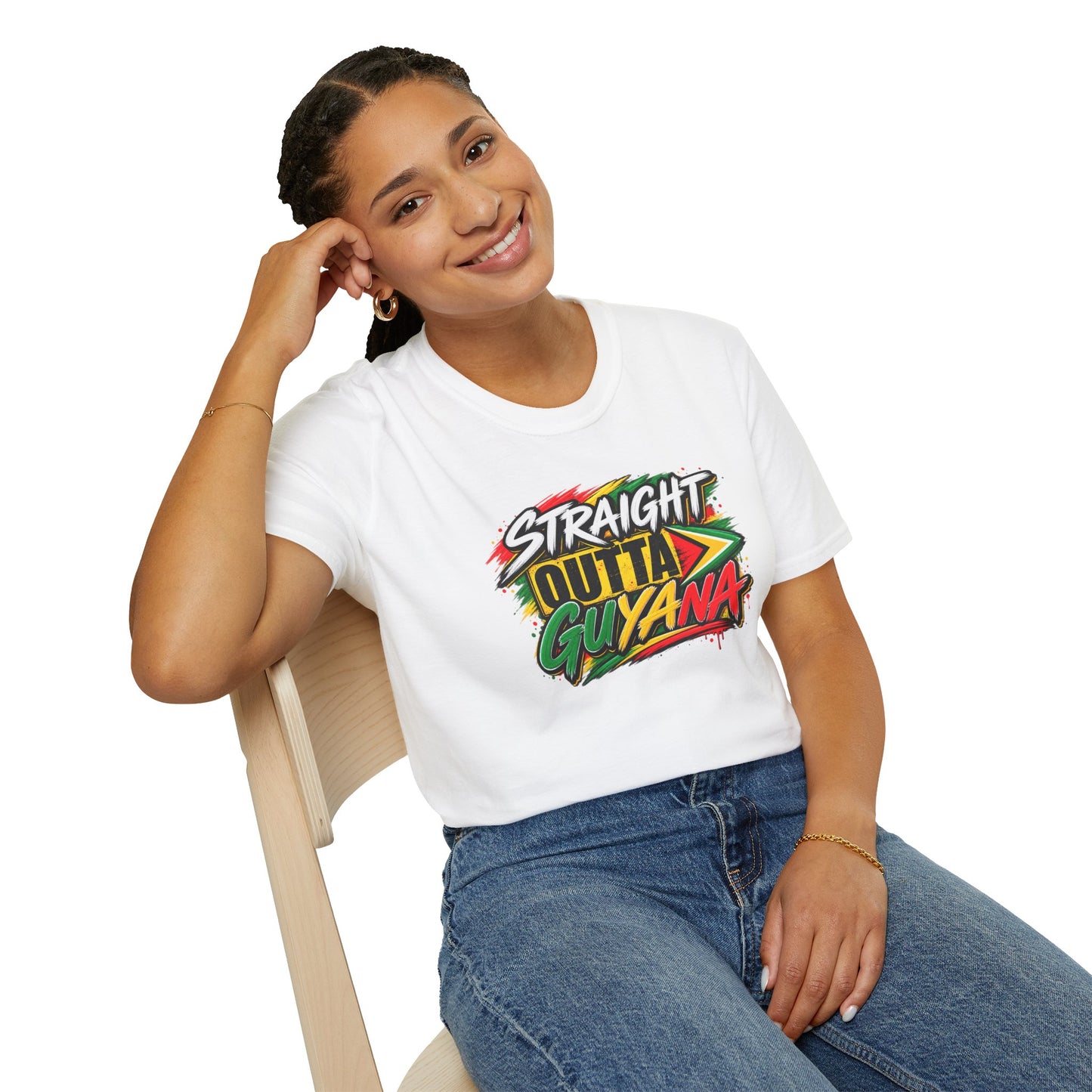 Straight Outta Guyana T-Shirt — Vibrant Guyanese Pride Tee