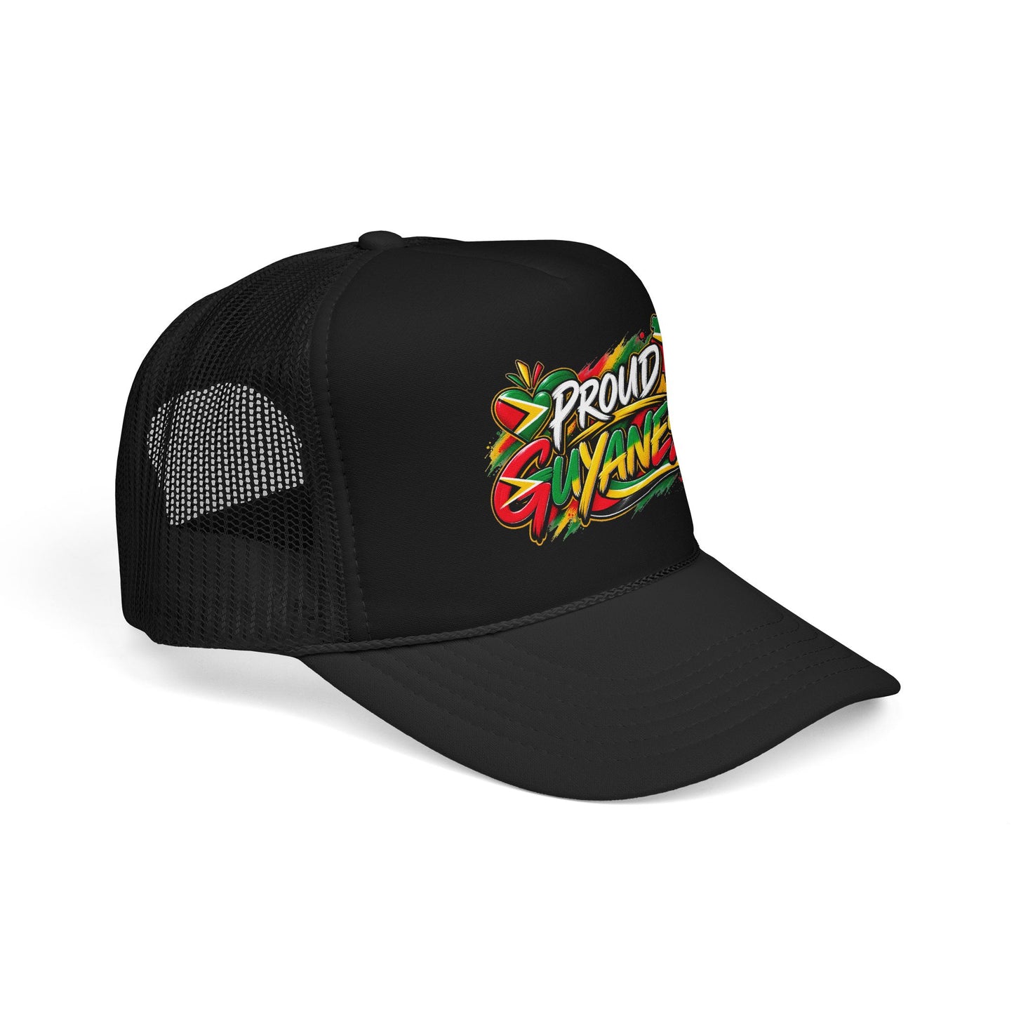 Proud Guyanese Trucker Hat — Rasta Colors Foam Cap