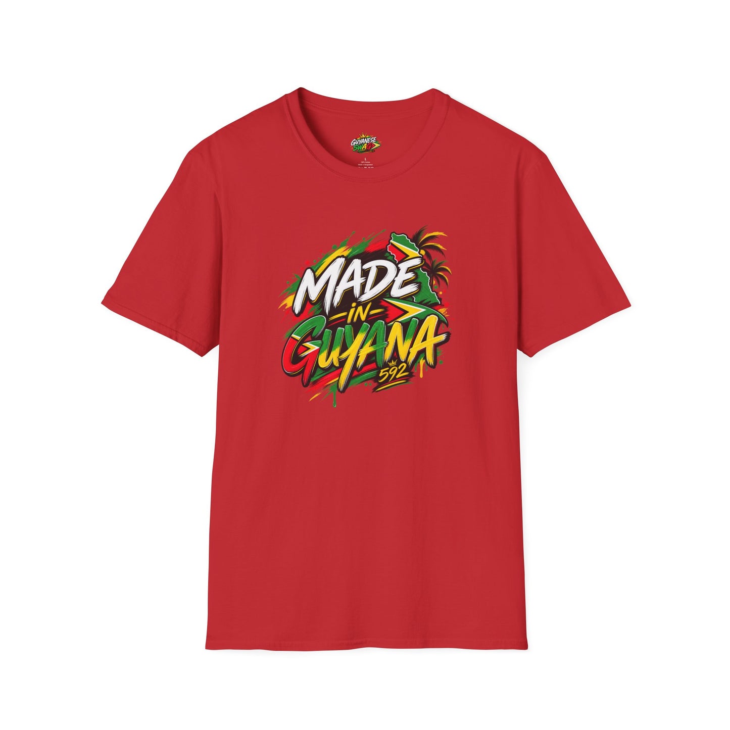 Made in Guyana T-Shirt — Colorful Tropical Pride Graphic Tee