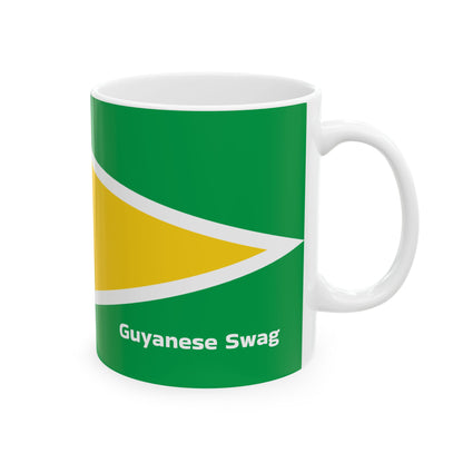 Guyana Flag Ceramic Mug — Patriotic 11oz & 15oz Coffee Cup