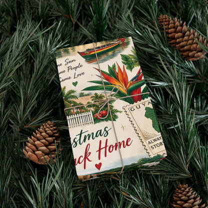 Guyanese Christmas Back Home tropical wrapping paper – product image 9