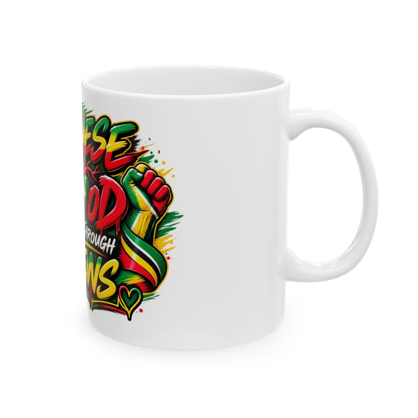 Guyanese Blood Running Through My Veins Ceramic Mug (11oz & 15oz)