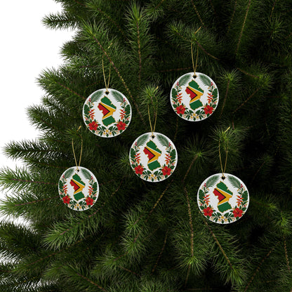 Guyana Ceramic Christmas Ornament – 5 Shapes & Multipacks
