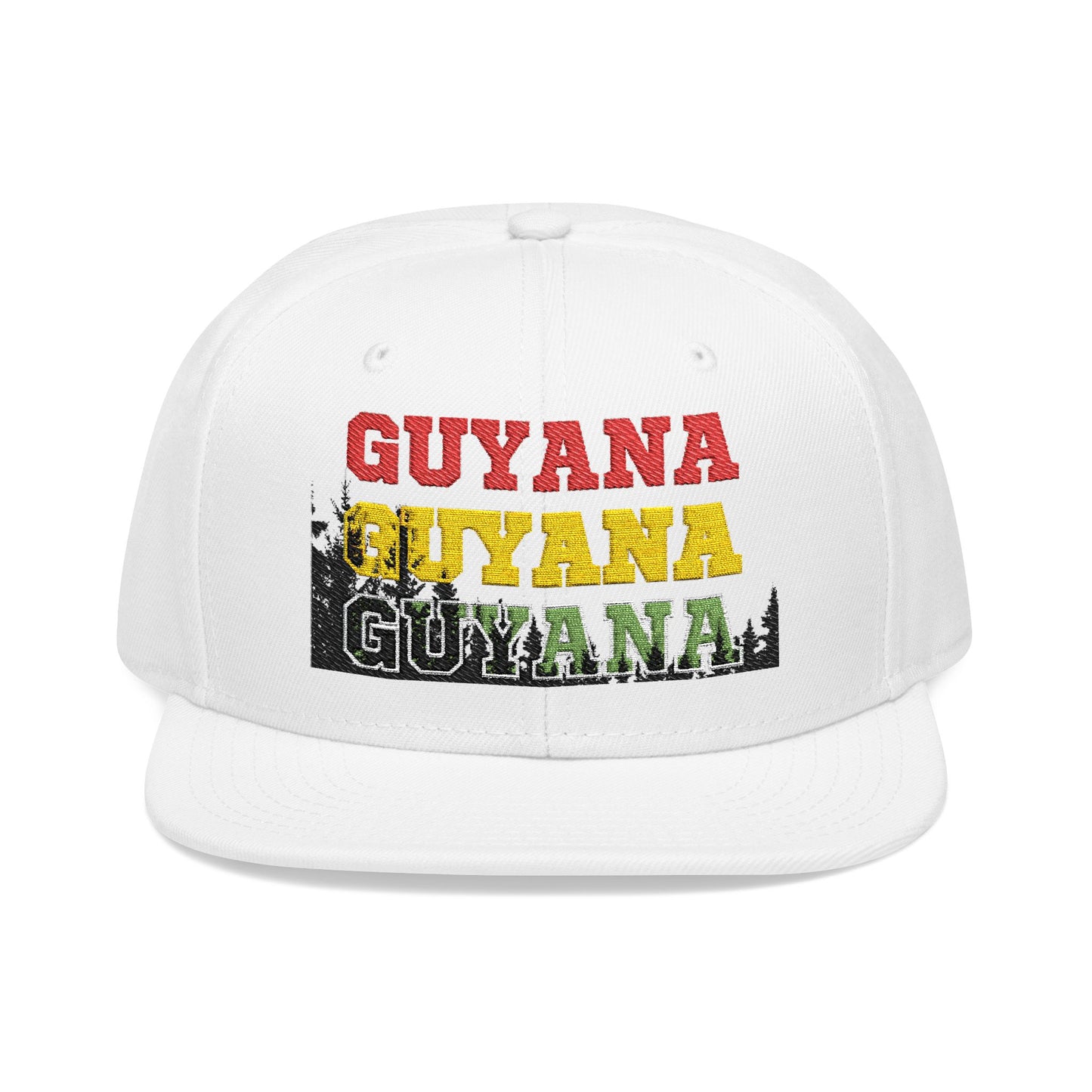 Guyana Retro Snapback Hat — Embroidered Guyanese Pride Cap
