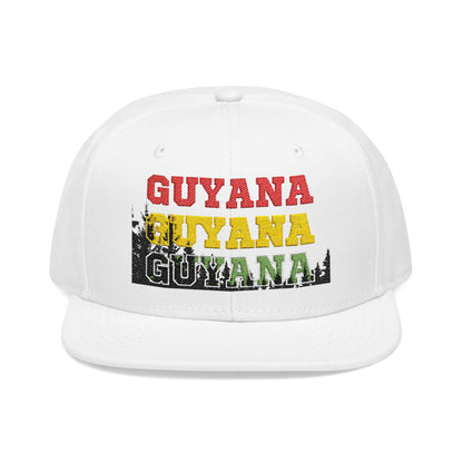 Guyana Retro Snapback Hat — Embroidered Guyanese Pride Cap