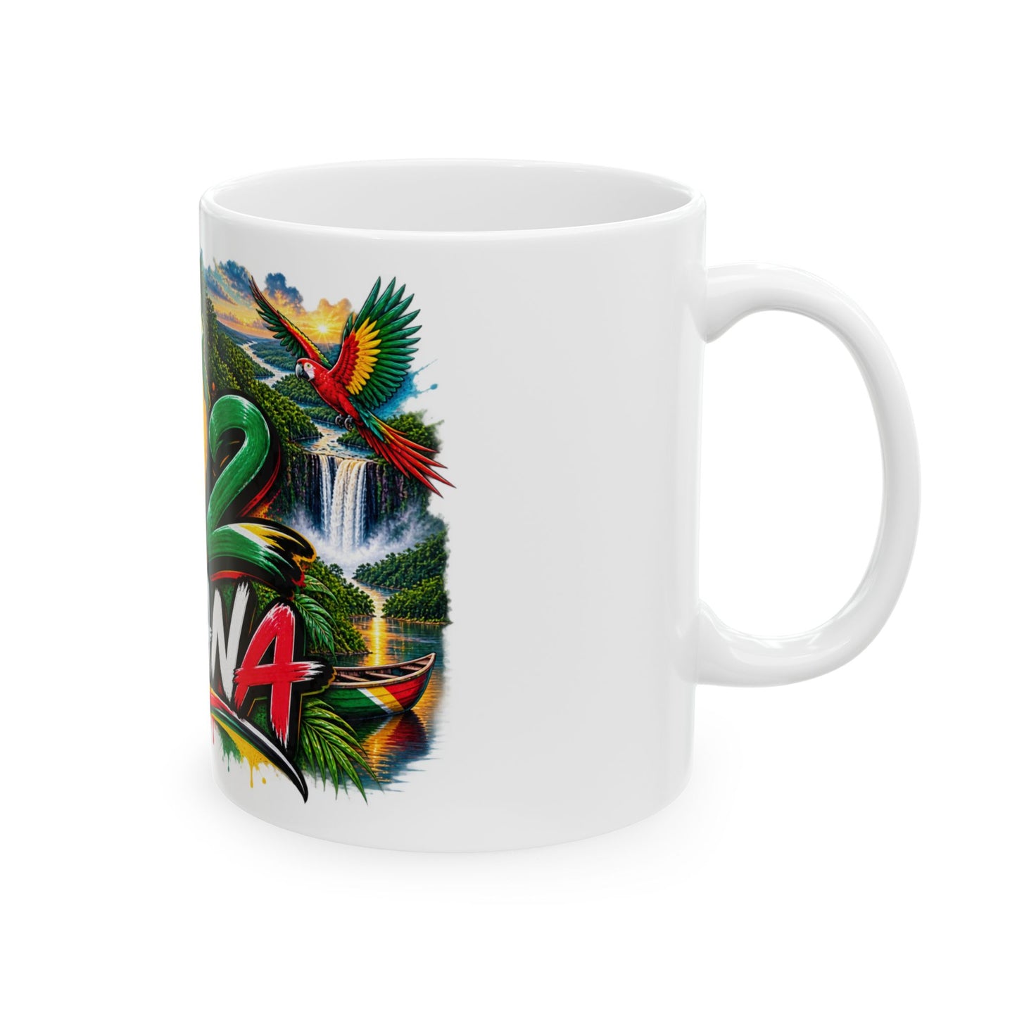 Guyana 592 Coffee Mug — Colorful 592 Design, Gift for Guyanese Pride (11oz & 15oz)