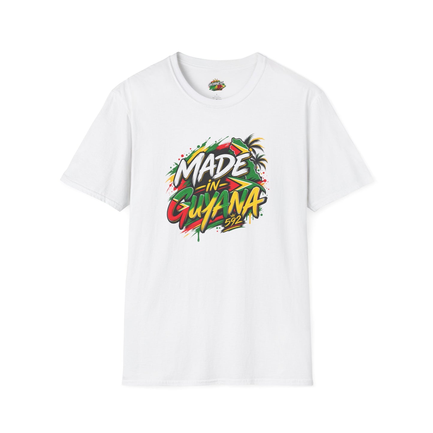 Made in Guyana T-Shirt — Colorful Tropical Pride Graphic Tee