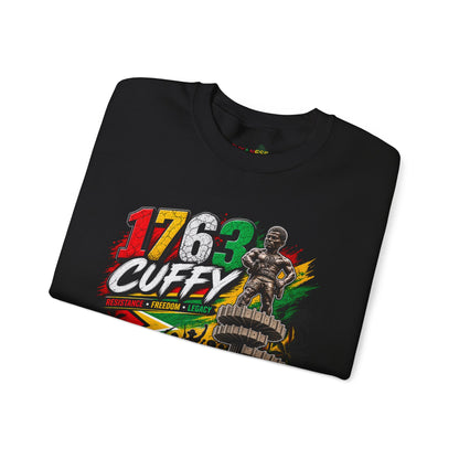 Cuffy 1763 Berbice Rebellion Guyana Crewneck Sweatshirt — Guyanese History Tribute