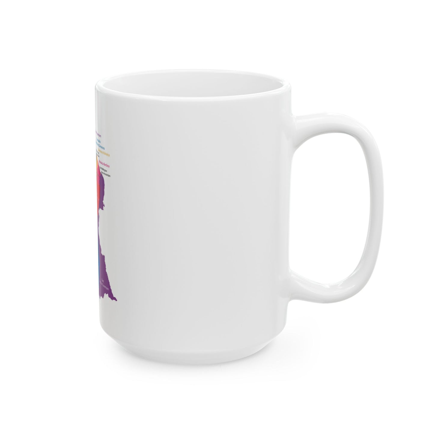 Guyana Regions Map Ceramic Mug — Colorful Labeled Map, 11oz & 15oz