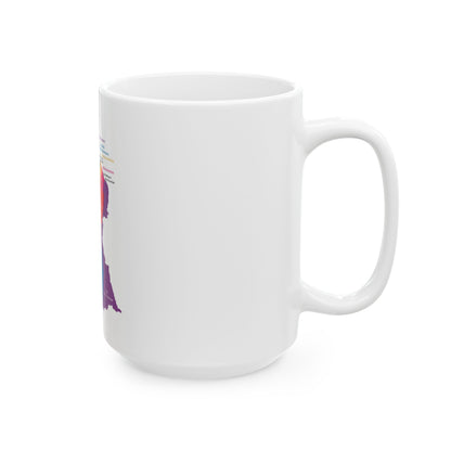 Guyana Regions Map Ceramic Mug — Colorful Labeled Map, 11oz & 15oz
