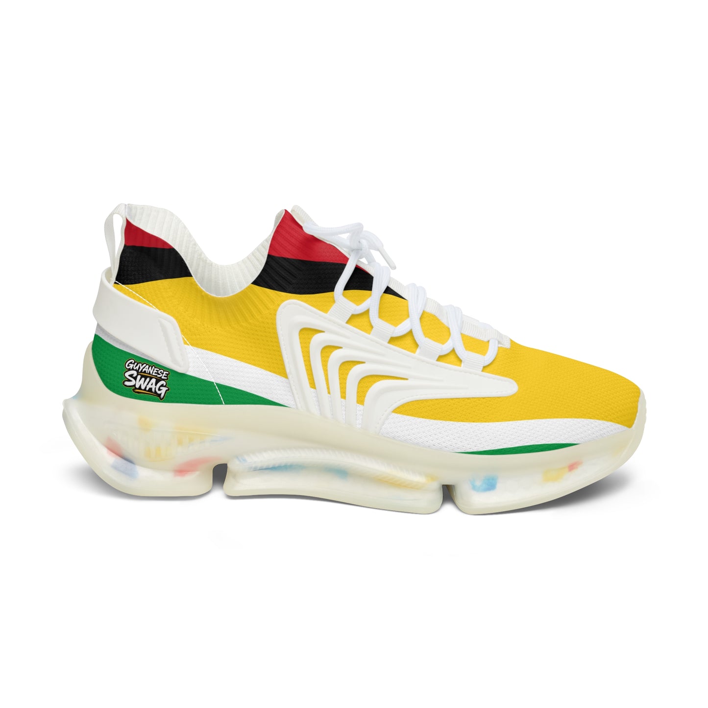 Guyana Flag Women's Mesh Lightweight Breathable Athletic Sneakers