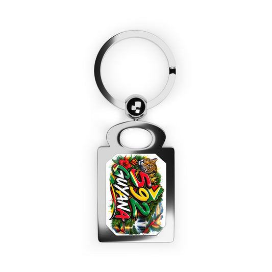 Guyana 592 Tropical Photo Keyring - Rectangle Souvenir Keychain