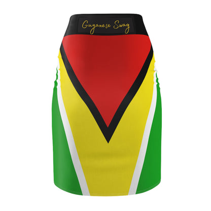 Guyana Flag Pencil Skirt by Guyanese Swag.