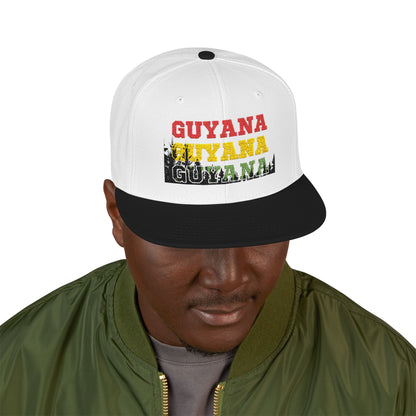 Guyana Retro Snapback Hat — Embroidered Guyanese Pride Cap