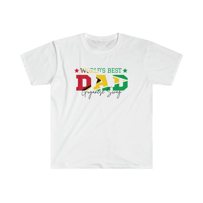 Guyanese Swag World's Best Dad Father's Day Men Soft Style Shirt Sleeve T-Shirt.