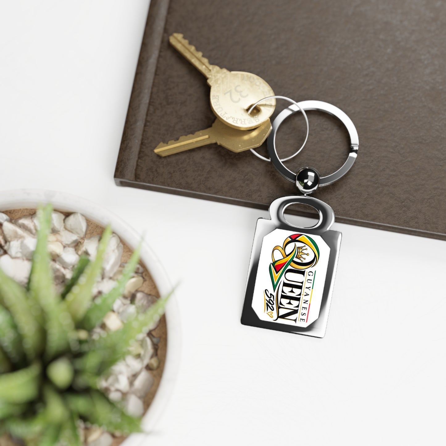 Guyanese Queen 592 Rectangle Photo Keyring
