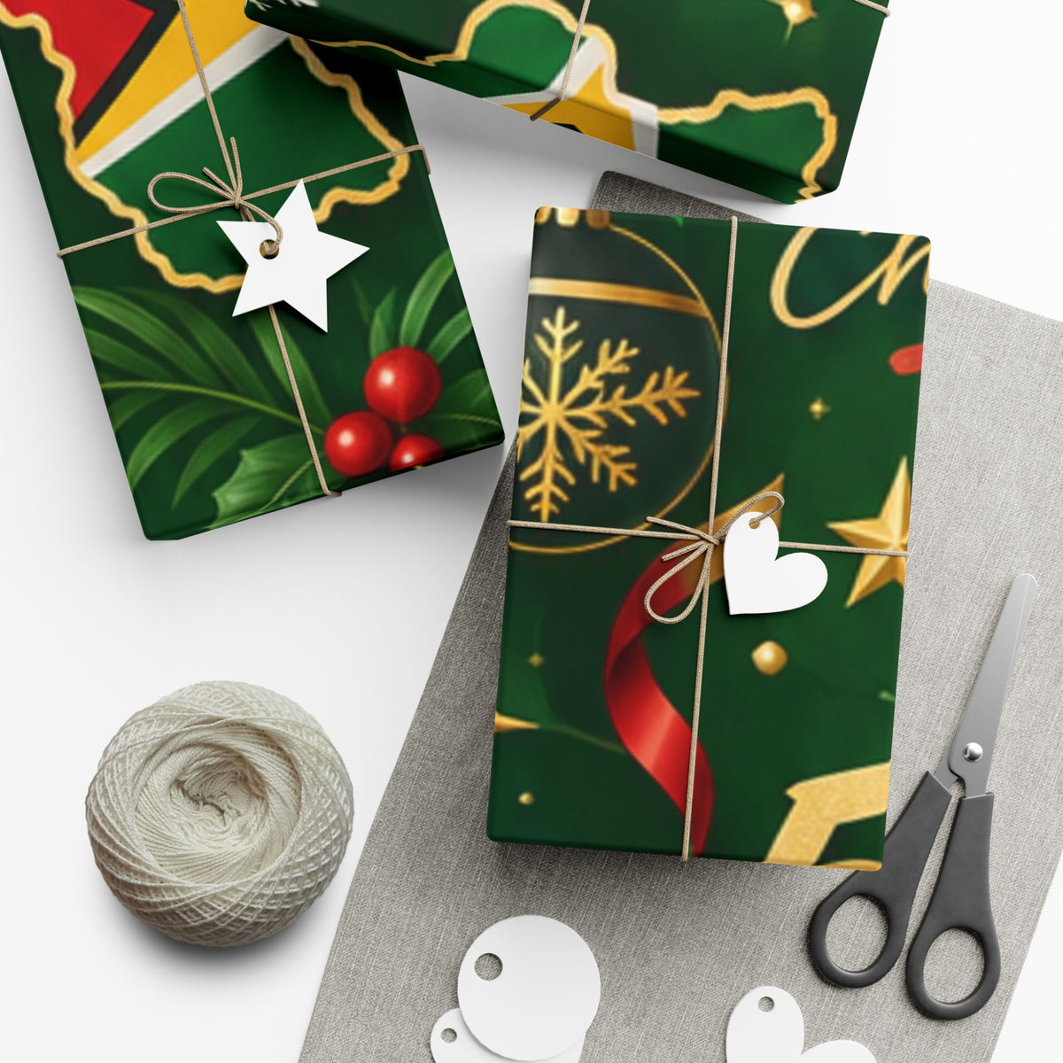 Guyana 592 Christmas wrapping paper festive holiday gift wrap – product image 13