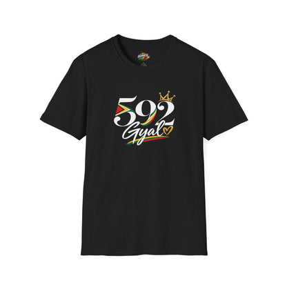 592 Gyal T-Shirt — Guyanese Pride Tee with Crown