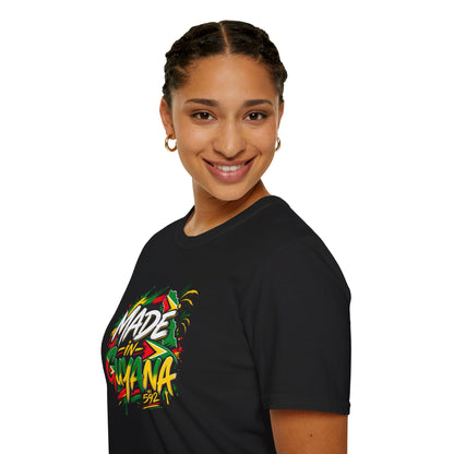 Made in Guyana T-Shirt — Colorful Tropical Pride Graphic Tee