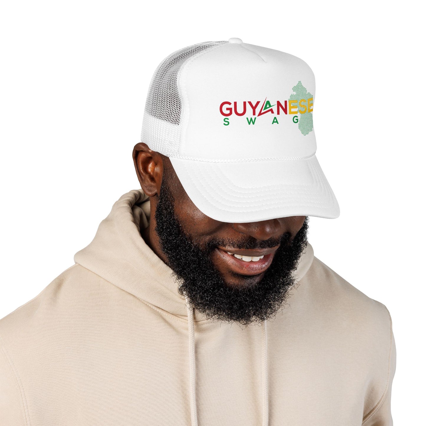 Guyanese Swag Trucker Hat — Guyana Map Panama-Inspired Foam Cap